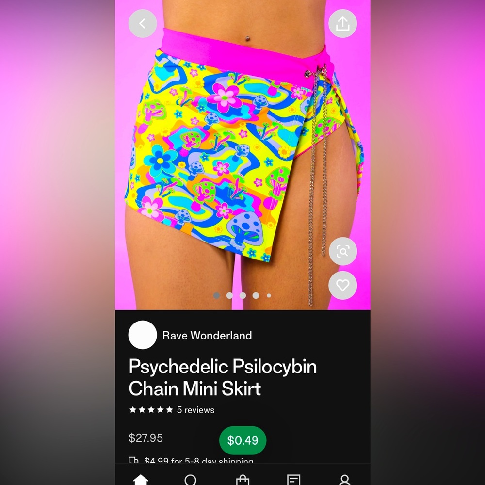 Rave wonderland psychedelic psilocybin set